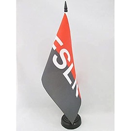 SANDINISTA NATIONAL LIBERATION FRONT OF NICARAGUA TABLE FLAG 5'' x 8'' - FSLN DESK FLAG 21 x 14 cm - Black plastic stick and base - AZ FLAG