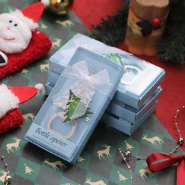 Uezea Set of 24 Christmas Tree Bottle Openers, Christmas tree shape, Christmas party decoration gift,Bridal Shower or Baby Shower Party Favors Gifts for Guests Christmas Decorations Souvenirs with