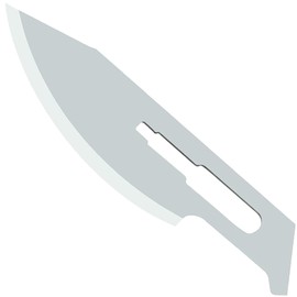 DEXSUR Scalpel Blades Sterile High Carbon Steel Dermablade, # 24 Surgical Blades for Dermaplaning, Individually Wrapped Box of 100 Pcs + # 4 Scalpel Handle