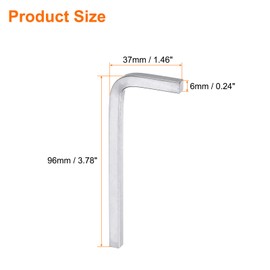 sourcing map 3pcs L-Shaped Square Head Wrench 6mm Carbon Steel L-Key 4 Points Metric Bolt Wrenches Repairing Tool for Basic Home Repair DIY Project and General Applications