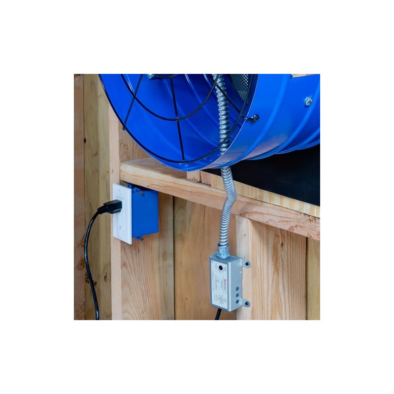 Quietcool Attic Fan Adjustable Thermostat and Humidistat with Built-in Fire