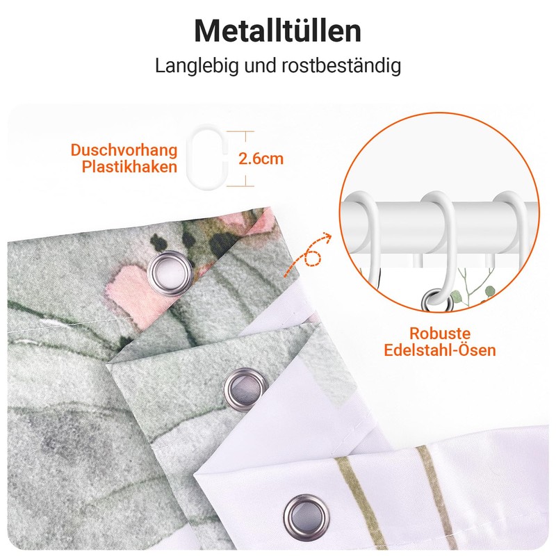 Lerores Shower Curtain 120 x 200 cm