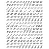 LANODO 6 Pcs Nail Stickers Alphabet 3D English Letters (6