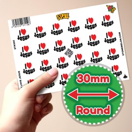 Stone Melon School Reward Stickers 144 I Love Jesus Stickers 30mm Round Awards Nursery Teachers Parents Children Kids Christian Church
