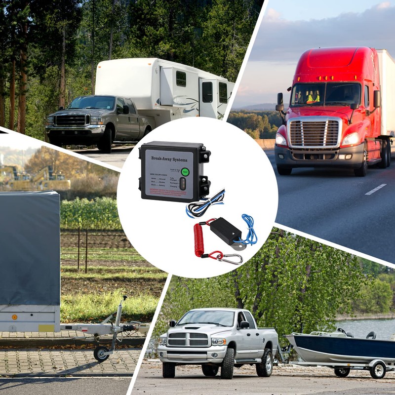 OAMCE 12V Trailer Breakaway Kit with LED Test Light -