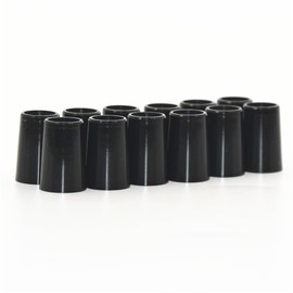Mykepoda 10pcs.370 Golf Ferrules High Grade Tapered Black Ferrule Caps for Golf Hybrid Wedge Iron Shaft 9.3 * 20 * 13.6mm