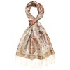 Lorenzo Cana Luxury Pashmina Scarf Jacquard Woven 100% Silk Paisley