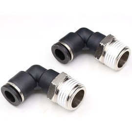 CEKER 5/16 OD x 3/8" Npt Male Thread Elbow 90 Degree Push to Connect Fittings Air Fittings Pneumatic Quick Connect Fitting Airlines Push In Connectors 5/16 Tube Fittings 10Packs