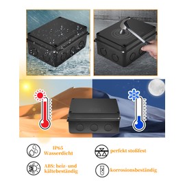 Junction Box Waterproof IP65 Surface-Mounted ZITFRI 15 x 11 x 7 cm Terminal Box Surface-Mounted Junction Box Garden Wet Room Surface-Mounted Connection Box M20 for Diameter 6-12 mm Cable Junction Box