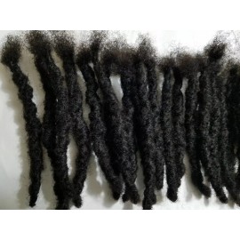 Human hair dread locks 100% Human Hair Locks handmade Dreadlocks 10 pieces 6" black 12mm thick large