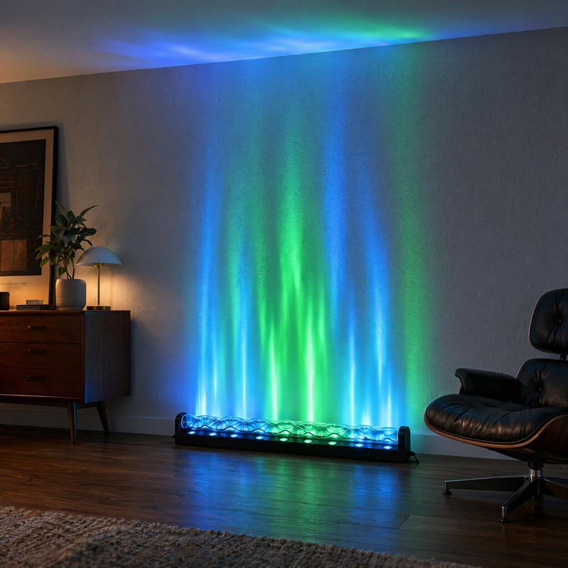 nanzgecc RGBW LED 32W Plug-in 40in Wave Wall Light with