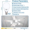 comzler Ceiling Fan Light Bulbs Candelabra LED Bulbs - 60