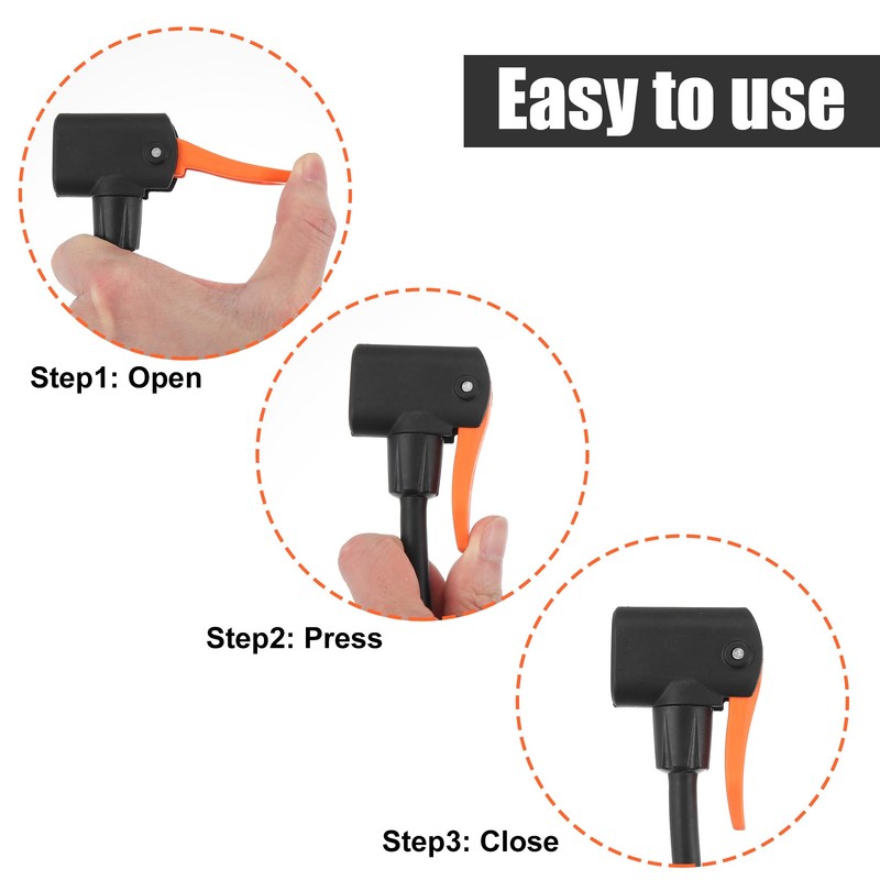 X AUTOHAUX 16cm Car Tire Air Hose Adapter Extension Quick