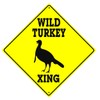 Metal Tin Sign Wild Turkey Xing Crossing Caution Animal Farm