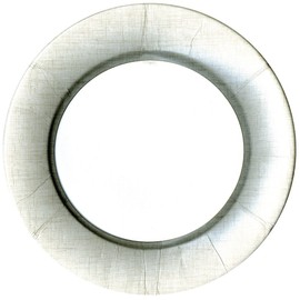 Caspari Linen Border Paper Dinner Plates in Natural - Pack of 8