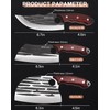 WXCOO Butcher Knife Set - 4pcs Hand Forged Meat Cleaver