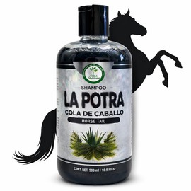 HIGH SUPREME Champú Cola De Caballo (Shampoo Horse Tail Plant) La Potra 500 Ml Con Romero & Sabila(Rosmary & Aloe Vera)