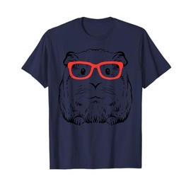 Guinea Pig Glasses Cute Hispter Cavy Nerd Pet Women Men Kids T-Shirt