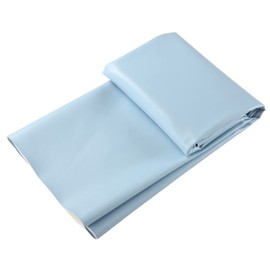 Picheng Vinyl Faux Leather Sheets:Light Blue Smooth Faux Leather Fabric Waterproof 54" x 36" Vinyl Upholstery Leather Soft Synthetic for Upholstery Car, Bags,DIY Crafts (Light Blue)