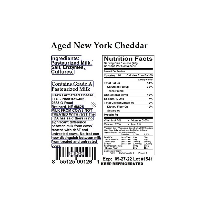 Aged New York Cheddar | 6-Pack | 8 oz Each