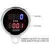 DC 12V Universal Motorcycle Tachometer Time Clock Gauge LED Digital
