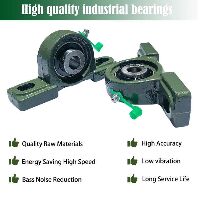 Tonmp 4 Pack UCP201-8 Pillow Block Mounted Ball Bearing -Bearing
