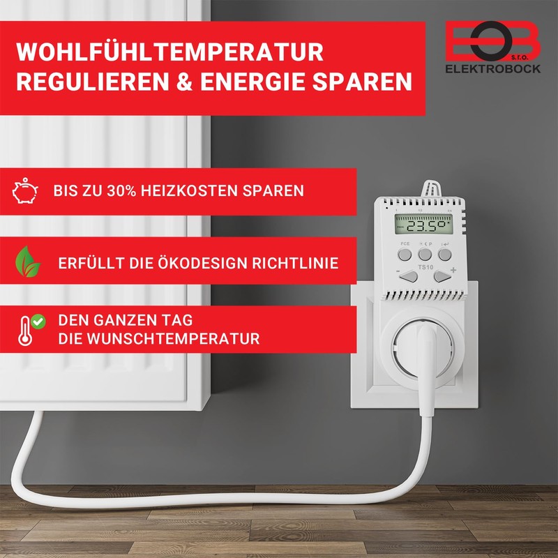 Socket Thermostat TS10 Infra-Red Heater