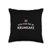 Krumkake Norway Norwegian Christmas Waffle Curved Fun Cookie Throw Pillow