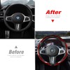Car Steering Wheel Cover Set Bright Carbon Fiber Wrap Non-Slip