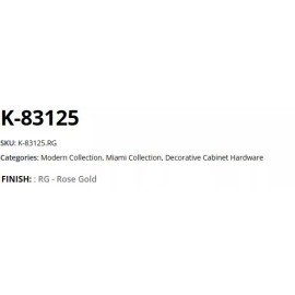 Pride Modern Collection K83125 1 Inch Square Cabinet Knob Rose Gold (F)
