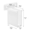 QWORK 12 Pack Wire Shelf End Bracket, White Plastic Closet