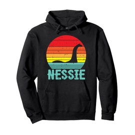 Nessie Loch Ness Monster Retro Nessy Animal Lover Gift Pullover Hoodie