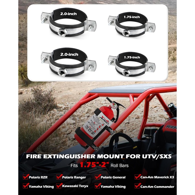 Quick Release UTV Fire Extinguisher Mount Kit Fire Extinguisher Holder