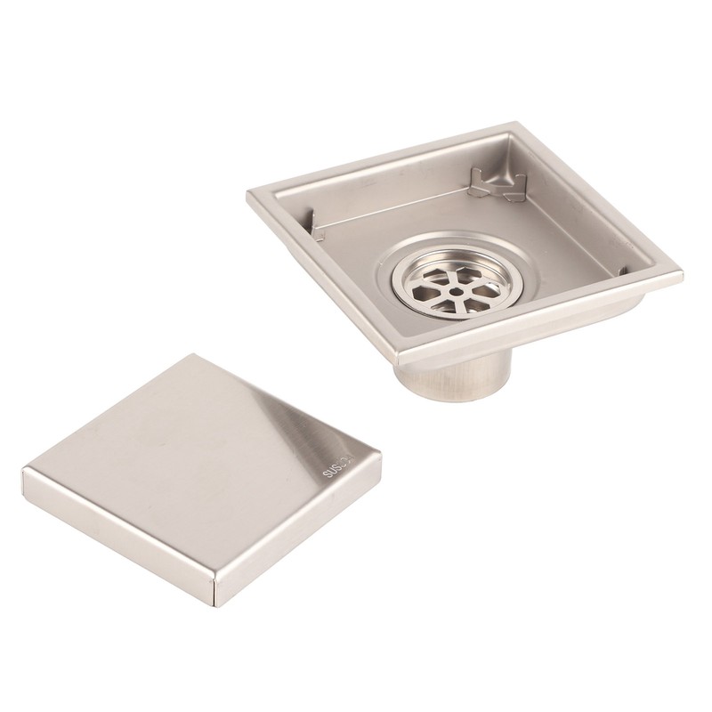 Home Stainless Steel Square Shape Antiodor Bathroom Floor Drain Waste