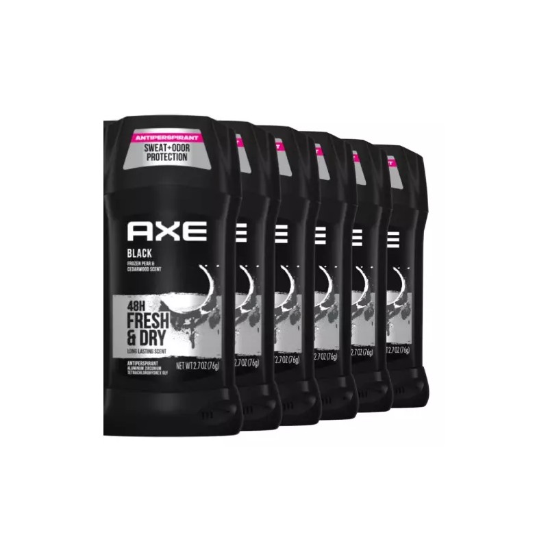 AXE 6 Pack Axe Black Deodorant Formula Stick 2.7 oz