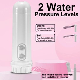 Portable Bidet - Mini Foldable Handheld Personal Travel Bidet with 2 Pressure Options Electric Sprayer Toilet for Personal Hygiene Cleaning/Soothing Postpartum Care/Perineal & Hemmoroid Treatment
