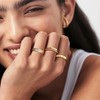 TOFBS Set of 3 Rings for Women, 18 Carat Gold-Plated