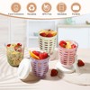 Luiruey Fruit Salad Storage Cup With Lids and Fork, 20