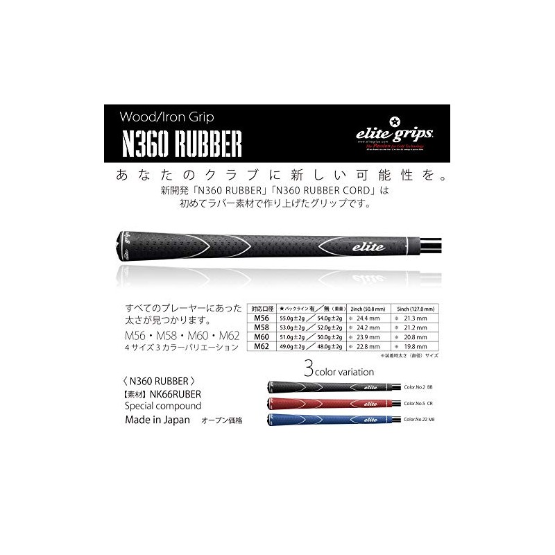 Elite Grips N360RUBBER Berlina Black with BL M56