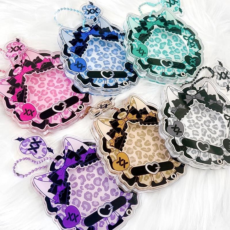 G Trigger Acrylic Frame for Can Badges, Leopard Pattern, For