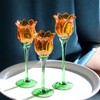VOHO Orange Tulips Votive Candle Holders for Spring Decor, Elegant