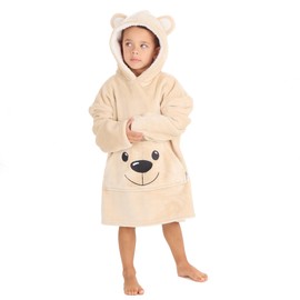 Oversized Hoodie For Kids Snuggle Blanket Wearable Hoodie Oversize Warm Toddler Hoodie Teddy Koala Bear Girl Boy Teddy Age 3-6