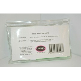 Wink Cosmetics Merry Mistle MANI PEDI Set Toes FINGERS Green Sparkle 5 PC Clipper Cuticle Push