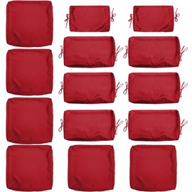 Kimunuk 14 Pcs Outdoor Cushion Slipcovers Outdoor Patio Cushion Covers Replacement Waterproof with Zipper for Outdoor Furniture, Patio Sofa Couch 3 Sizes, Covers Only