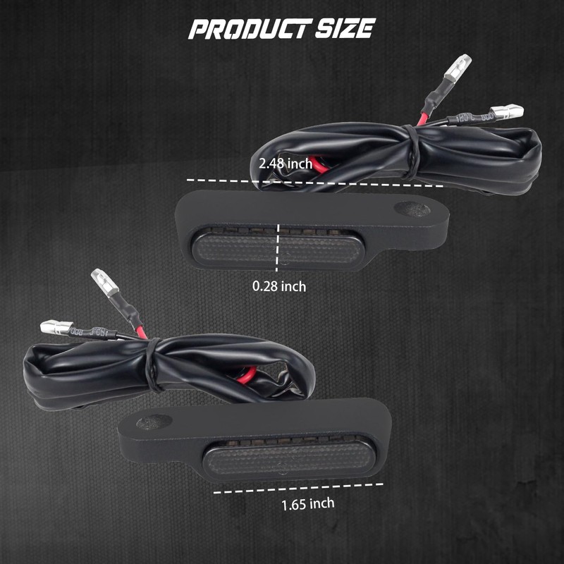 NTHREEAUTO Universal Motorcycle Turn Signals Front Handlebar Sequential LED Blinkers