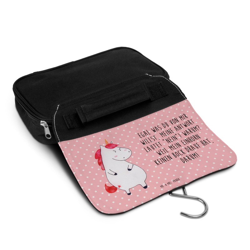 Parent-New Mr. & Mrs. Panda Toiletry Bag Unicorn Angry, red,