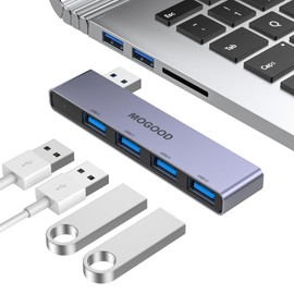 USB Hub for Laptop,MOGOOD USB Hub USB Splitter Ultra-Slim Data USB Hub [Charging Not Supported] Multi USB Port Expander USB Adapter Station for Laptop,Windows PC,Mac,Printer,Flash Drive,Mobile HDD