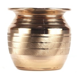 ASHIRWAD Pure Copper Kalash Lota for Pooja Prayer Kalash Arti Puja Pot sizes For New Home | AE000184-02 (450 ml)