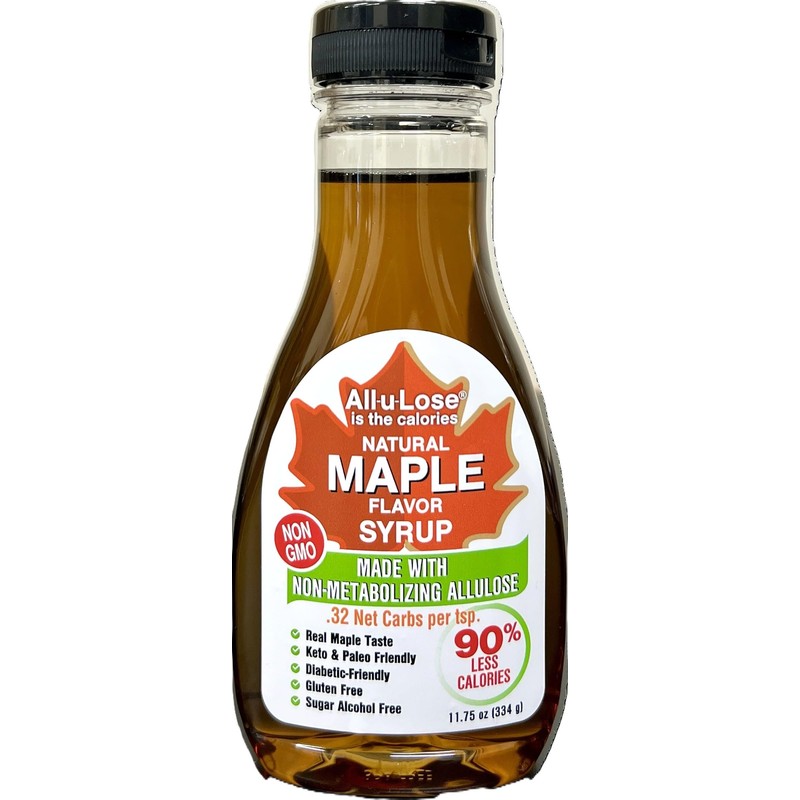BetterTaste Natural Maple Flavored Allulose Syrup, 11.75-Ounce Bottle, Zero Calorie