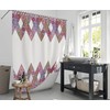 Tropik Home Quality Extra Long, Extra Wide Fabric Shower Curtain
